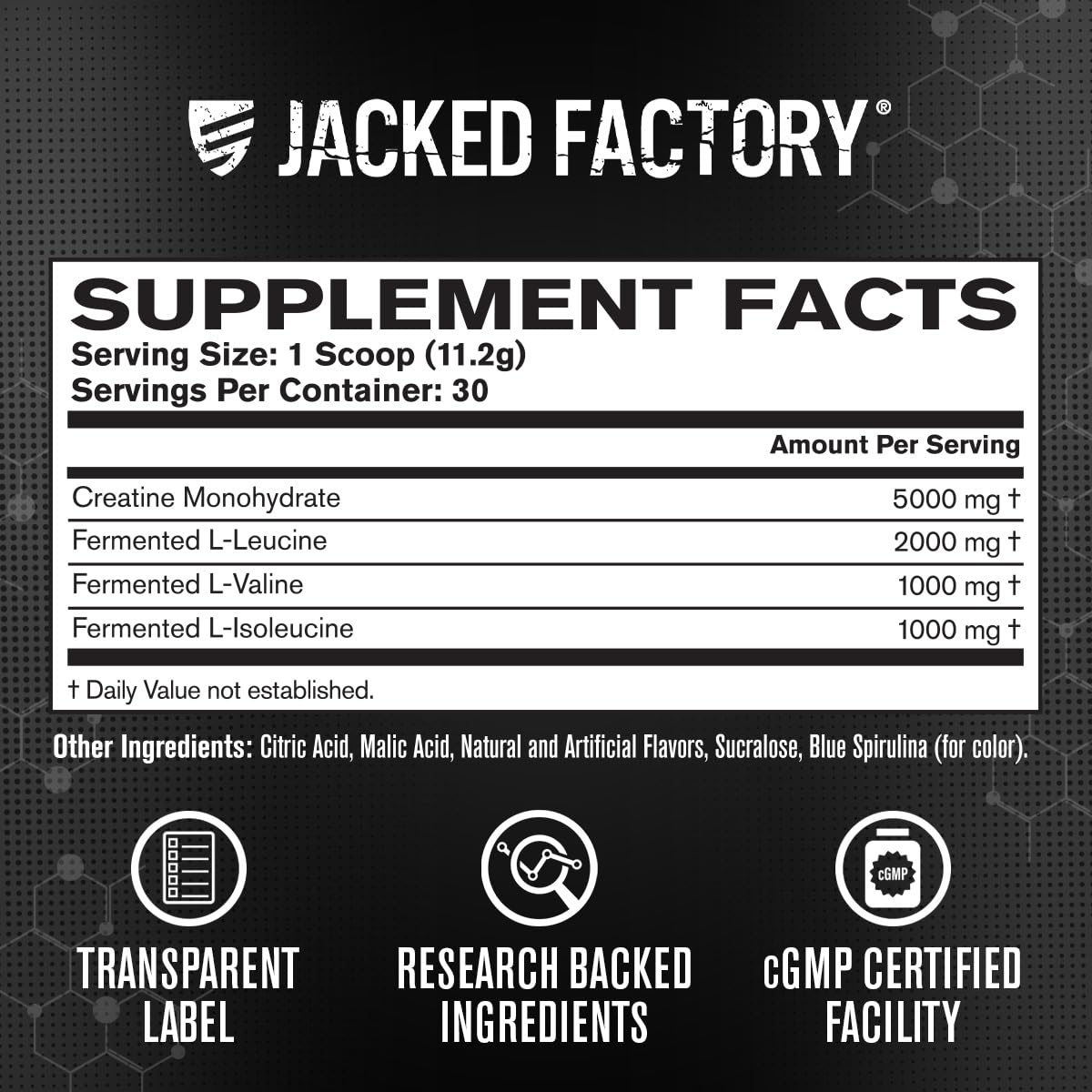 Jacked Factory Creatine + BCAAs athlete during training suggests endurance and lean gains.