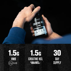 Capsules being poured from the bottle for easy daily pre- or post-workout use.