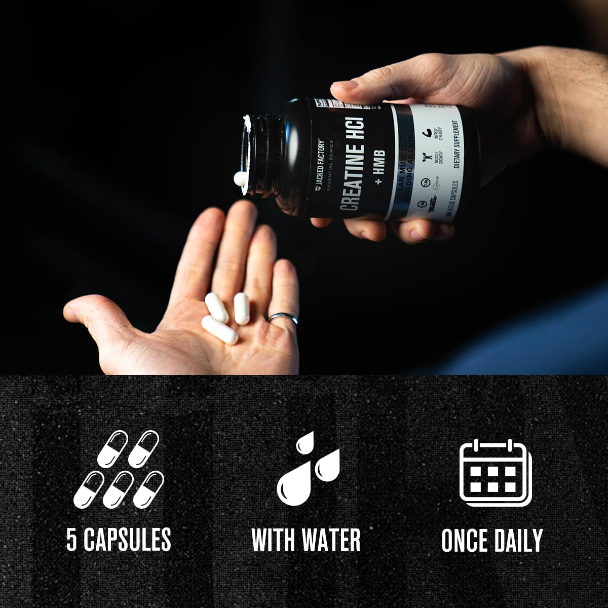 Serving spoon with capsules on a scale suggests precise dosing.