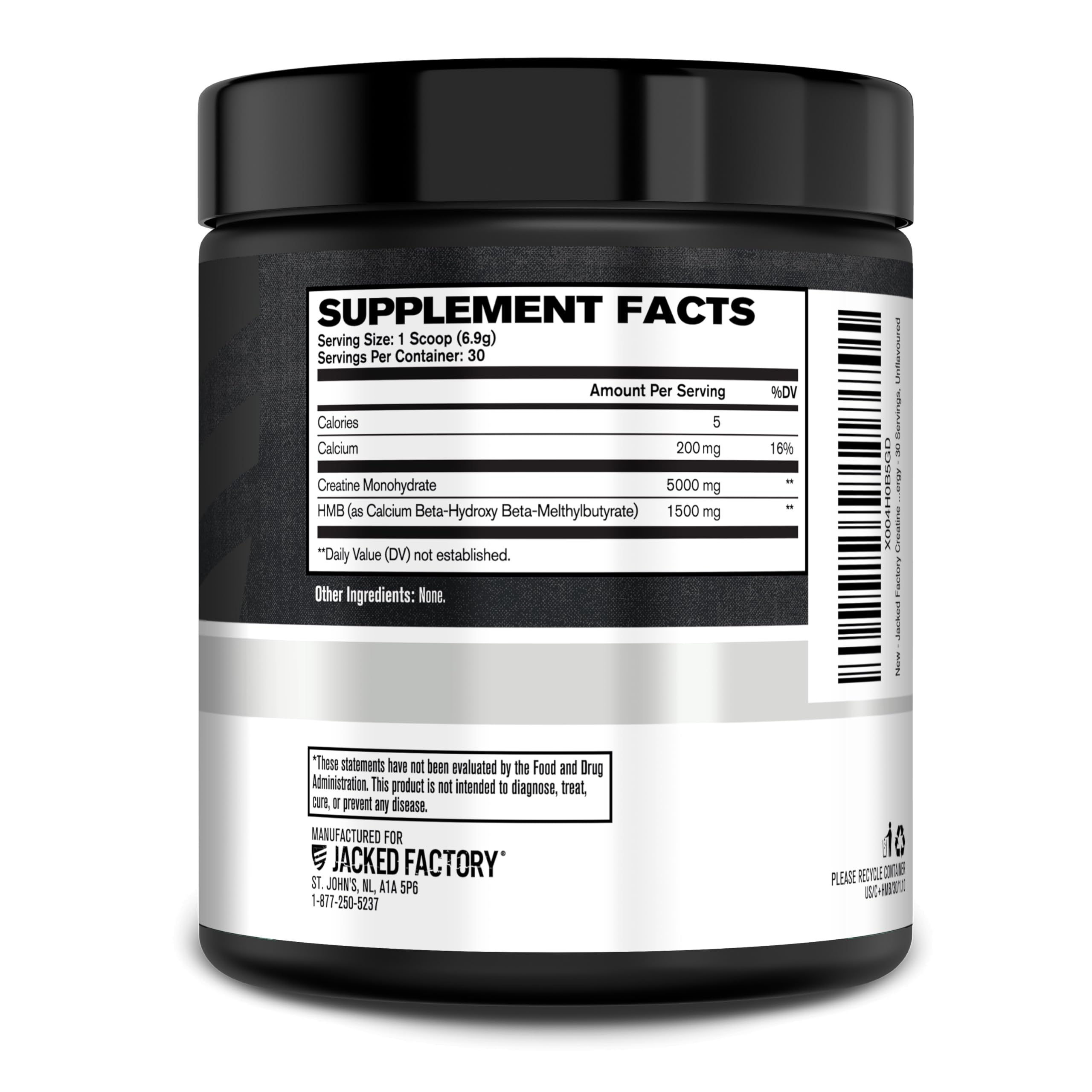 Jacked Factory Creatine HMB powder during gym session.