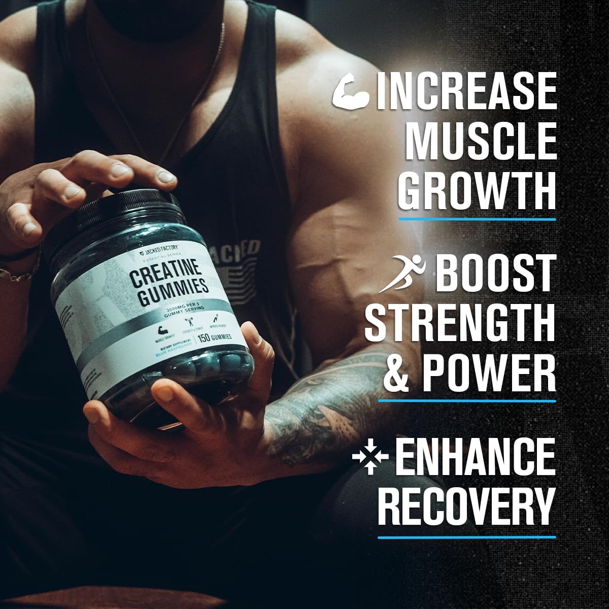 Jacked Factory Creatine Monohydrate Gummies cGMP facility certification seal