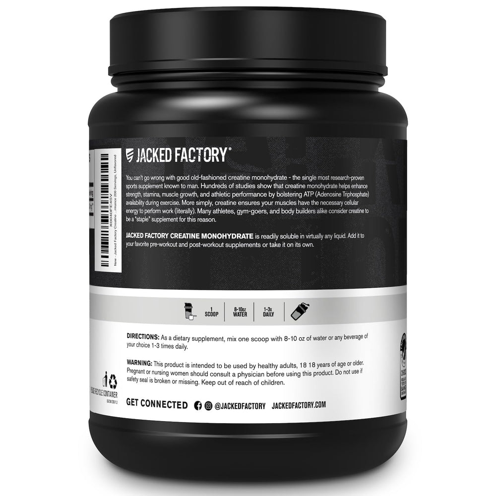 Athlete uses Jacked Factory Creatine Monohydrate during training