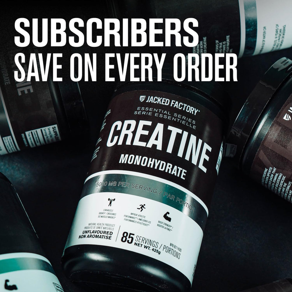 Jacked Factory Creatine Monohydrate in a kitchen setup for daily routine