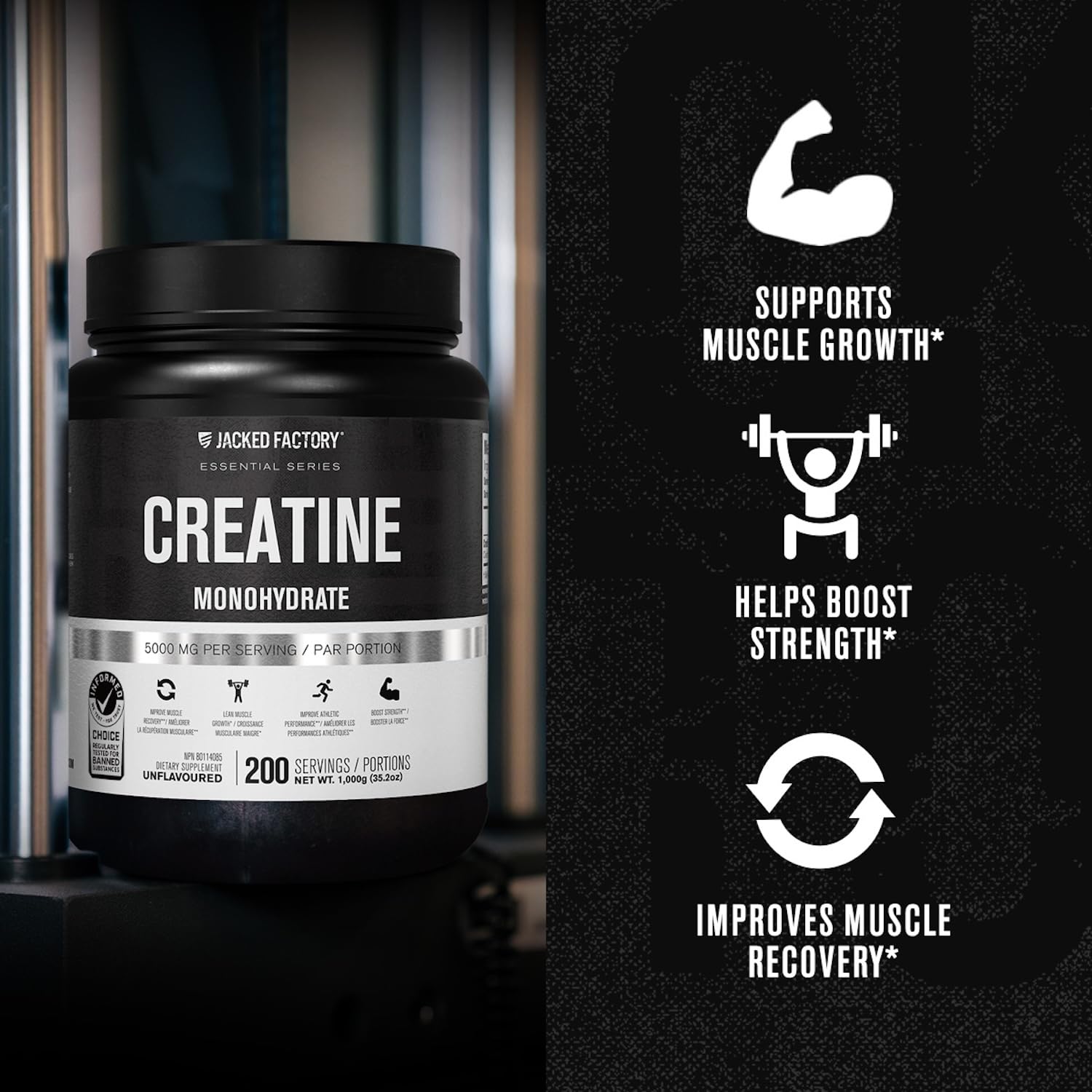 Pouring creatine powder from the scoop into liquid for easy mix