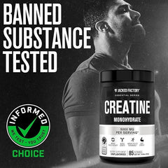 Scoop of Jacked Factory Creatine Monohydrate with a precise 5 g serving.