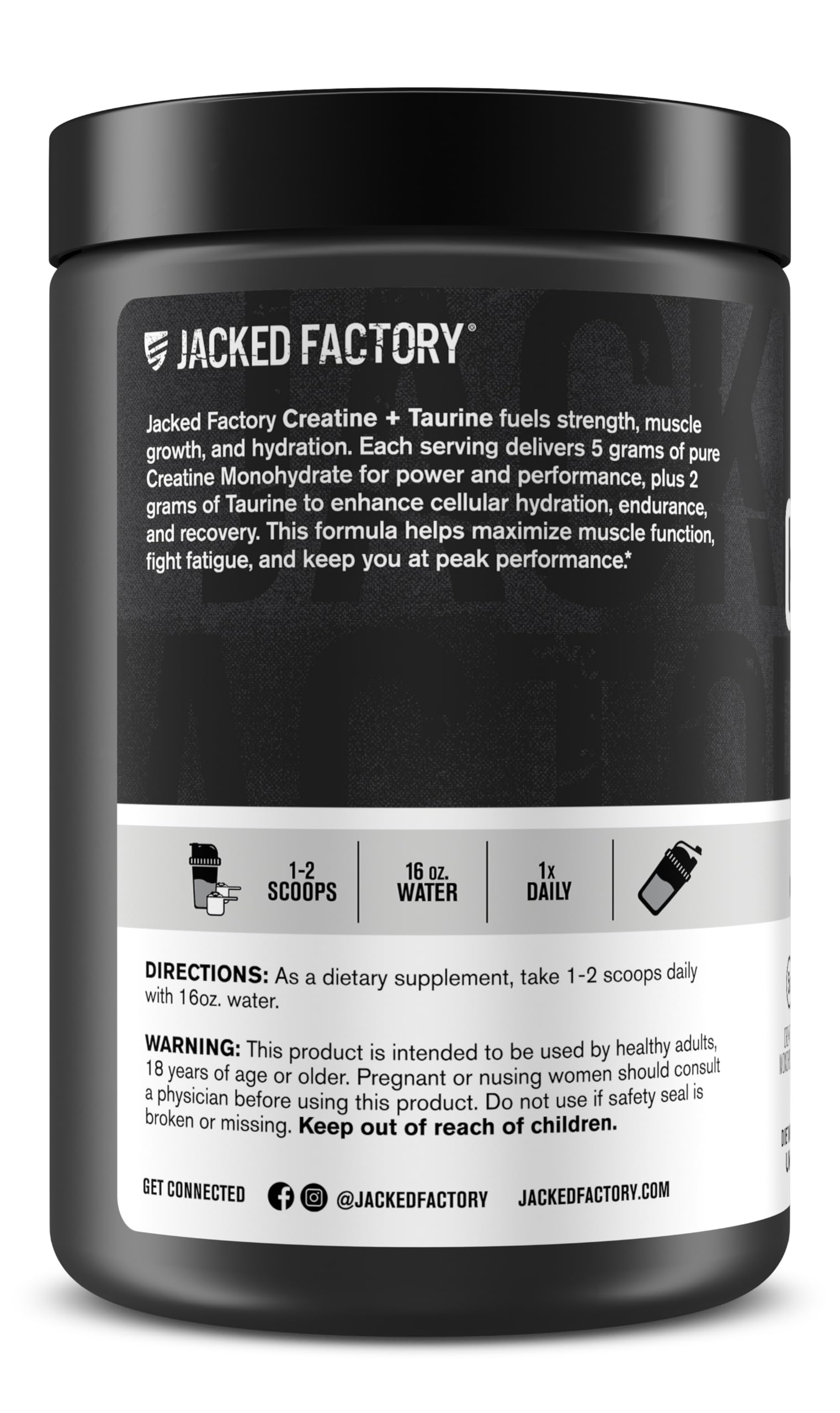 Product on a shelf with other supplements for versatile stacking