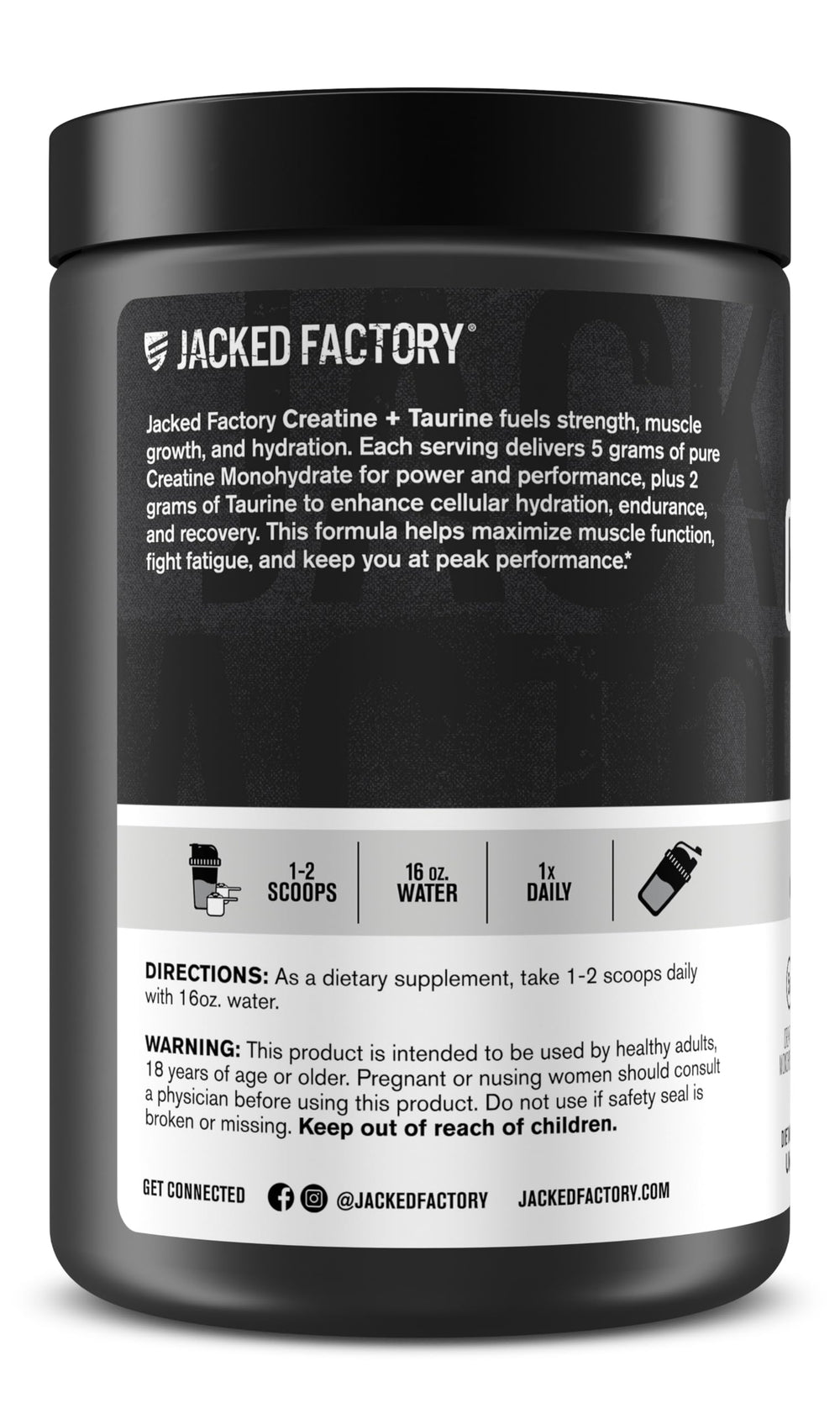 Product on a shelf with other supplements for versatile stacking