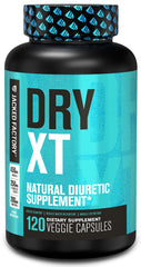 Jacked Factory Dry-XT bottle front shows daily diuretic formula for a leaner look