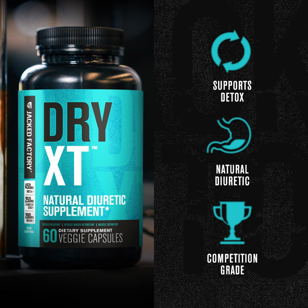 Jacked Factory Dry-XT ingredient-dandelion extract: botanical fluid balance appeal