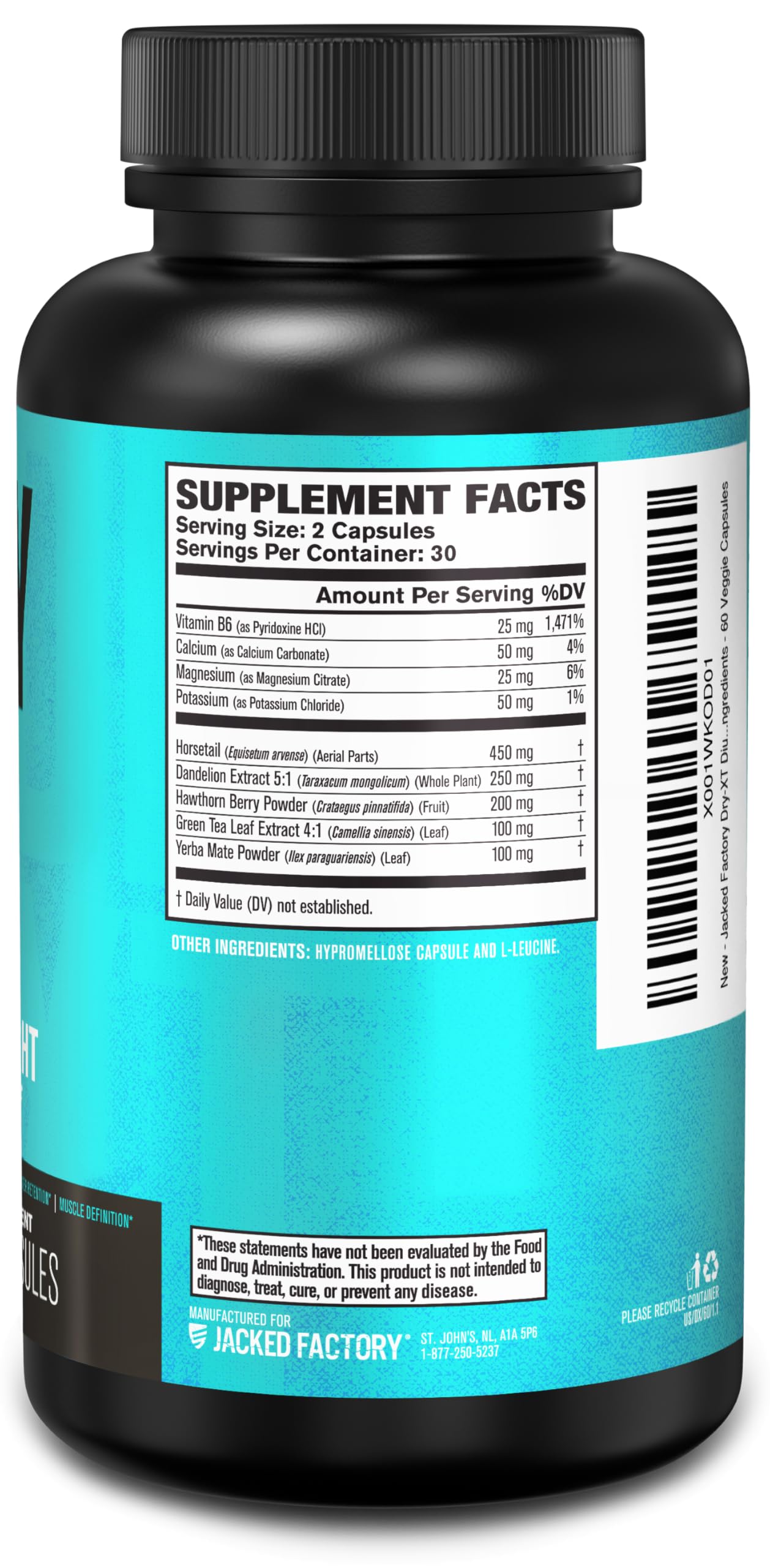 60 vegetarian capsules of Dry-XT ready for daily use.