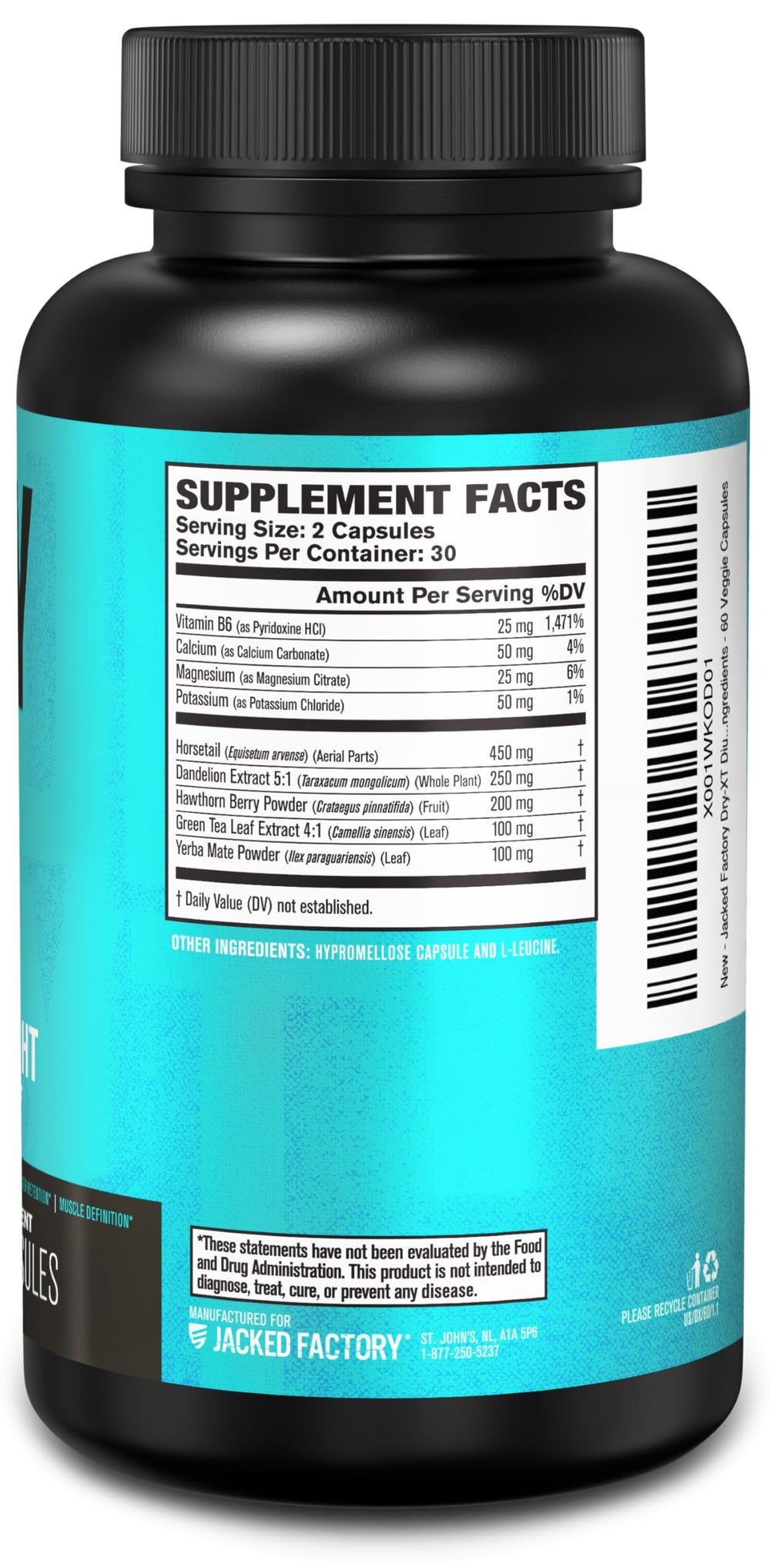 60 vegetarian capsules of Dry-XT ready for daily use.