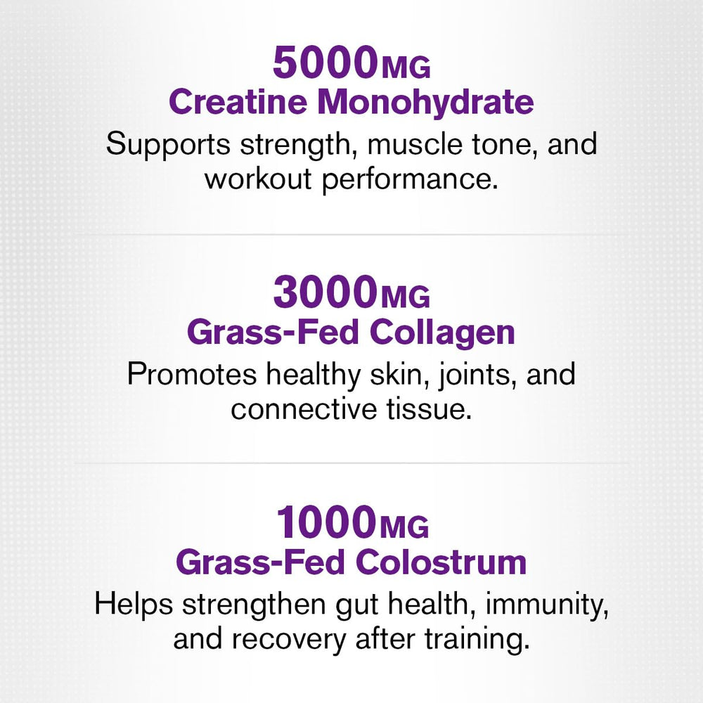 Jacked Factory Grass-fed Collagen Hydrolysate powder suggests skin and hair support