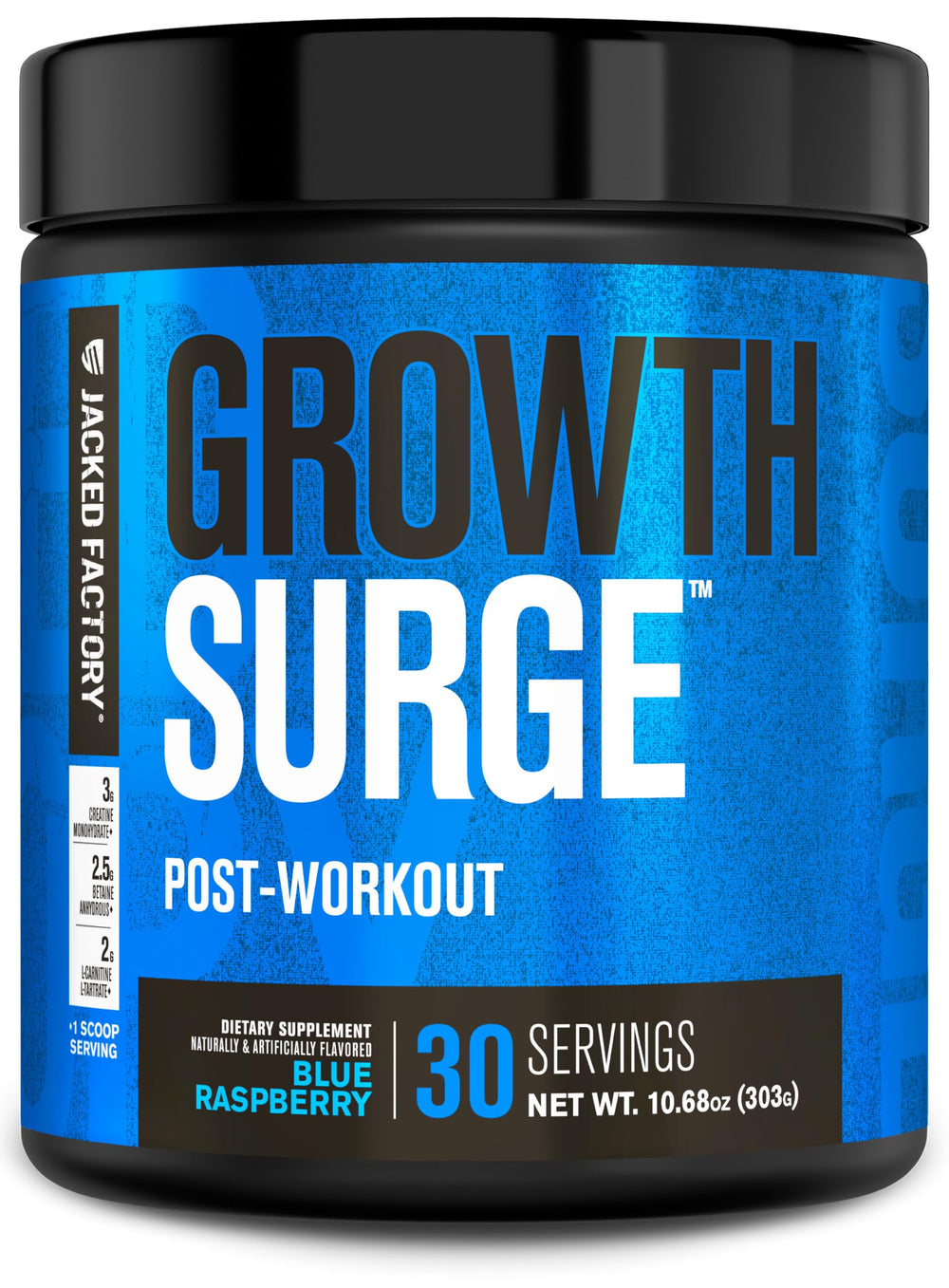 Jacked Factory Growth Surge packaging box for post-workout formula