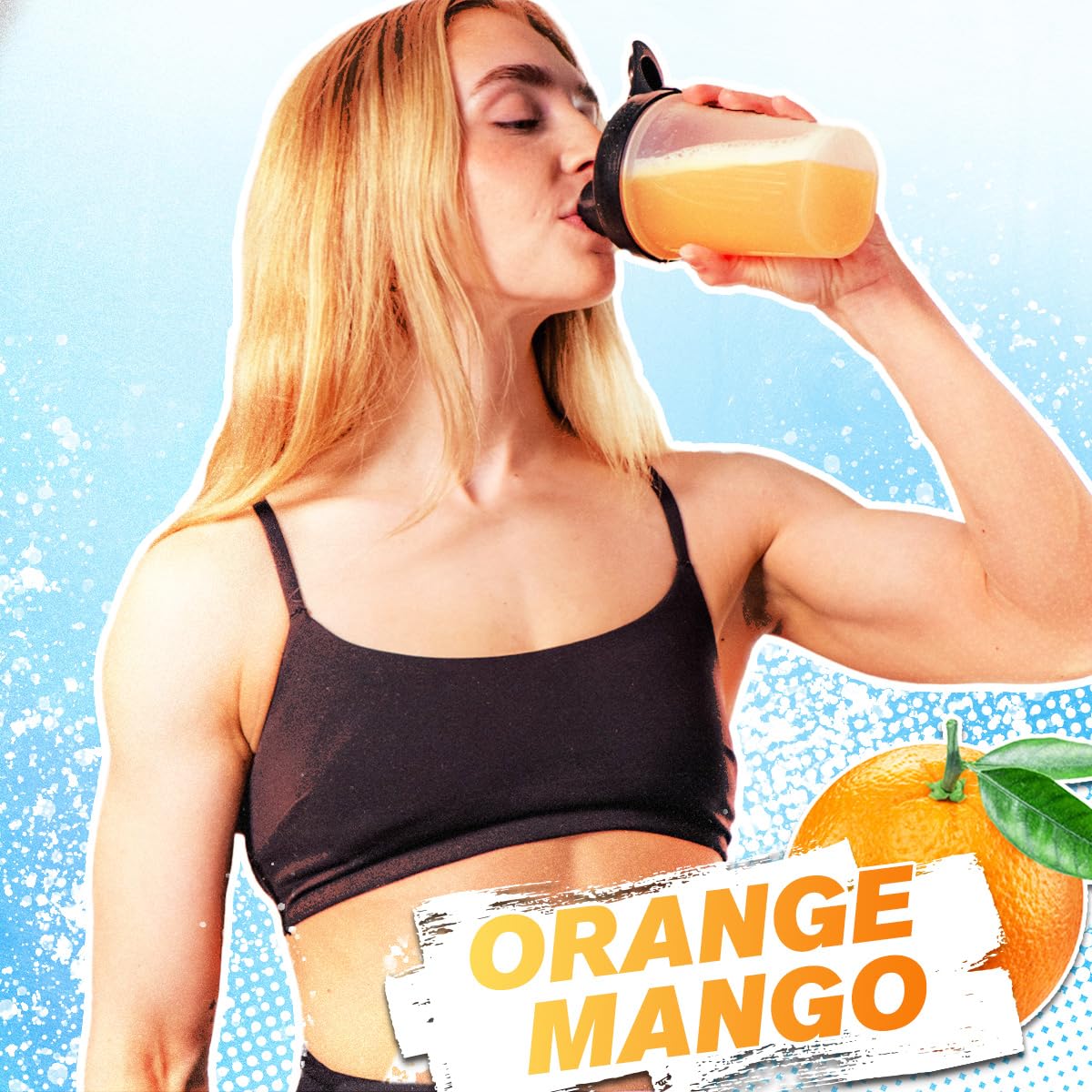 Athlete drinks HYDRASURGE to illustrate during-workout hydration.