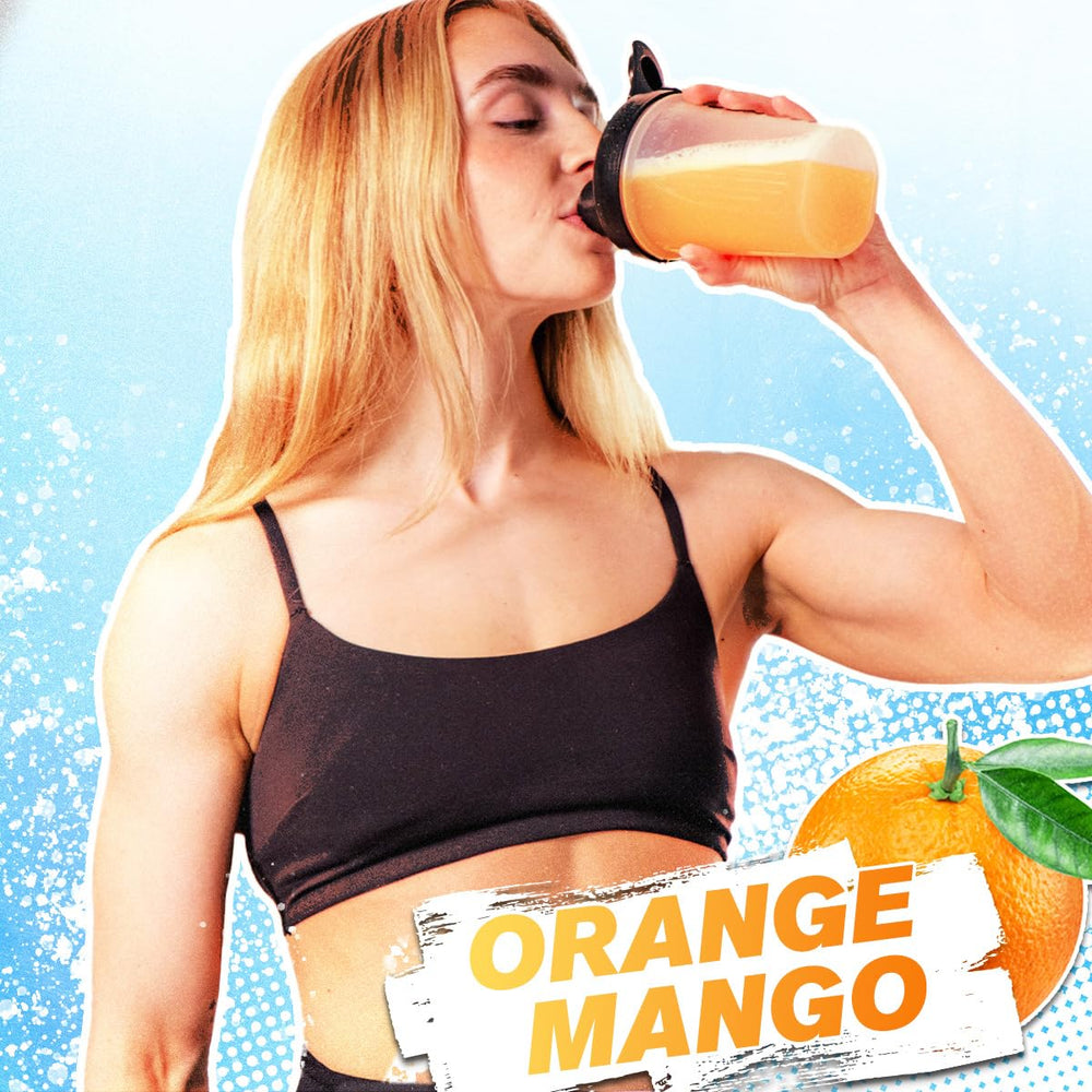 Athlete drinks HYDRASURGE to illustrate during-workout hydration.