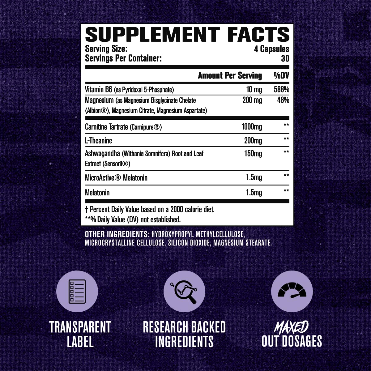 Jacked Factory Lean PM Max melatonin icon suggests deep rest support