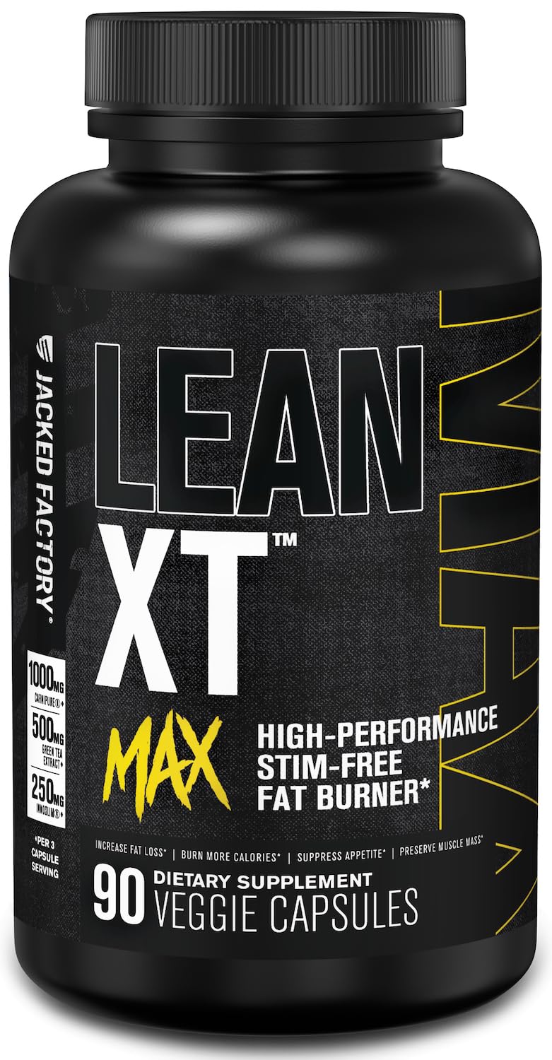 Jacked Factory Lean-XT Max bottle front supports a lean physique.