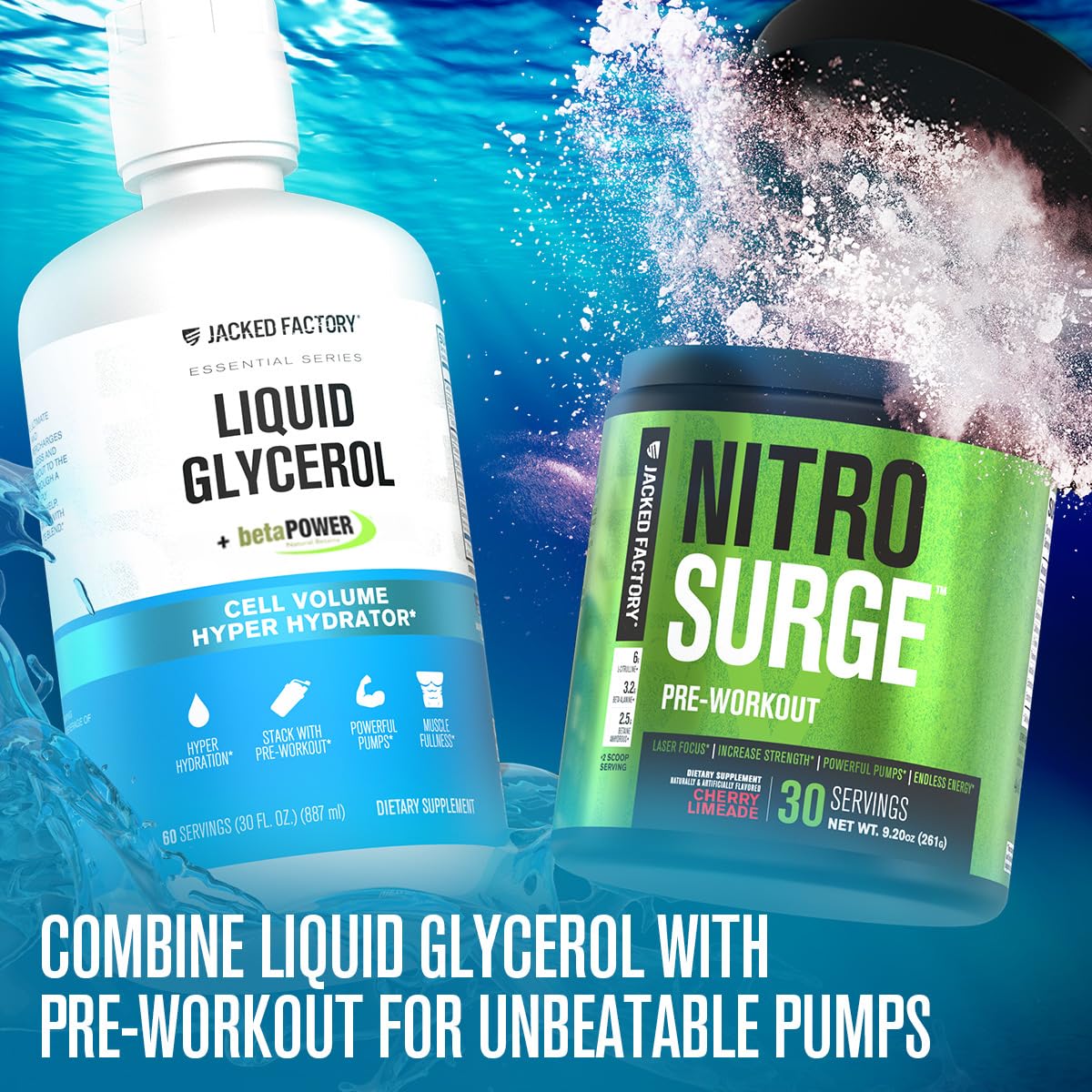 Jacked Factory Liquid Glycerol electrolytes section emphasizes hydration balance.