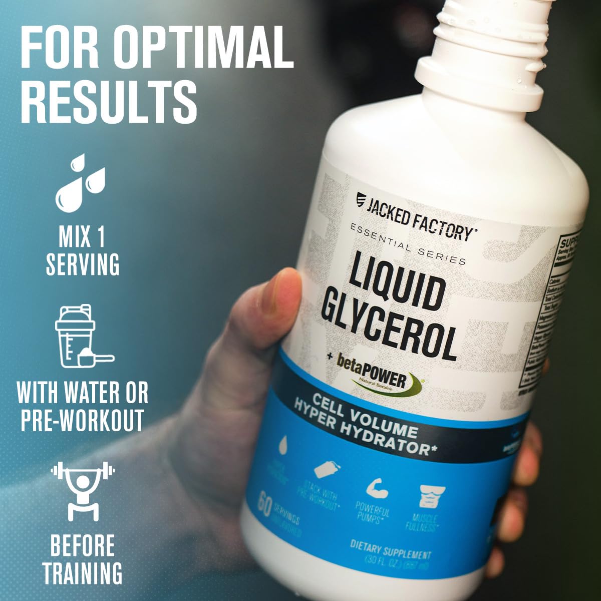 Jacked Factory Liquid Glycerol unflavored variant integrates seamlessly with any stack.