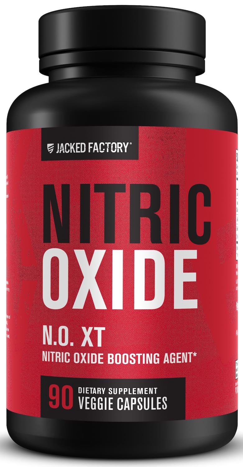 Jacked Factory N O X T bottle-front highlighting a nitric oxide booster for pumps and endurance