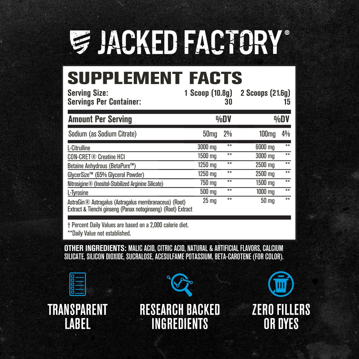 Jacked Factory Nitric Surge L-Tyrosine focus visuals for cognitive clarity.