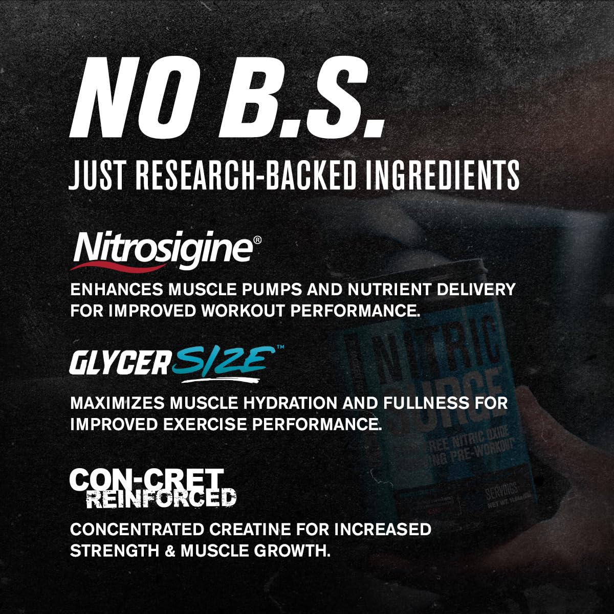 Jacked Factory Nitric Surge glycer-size glycerol for potential pumps.