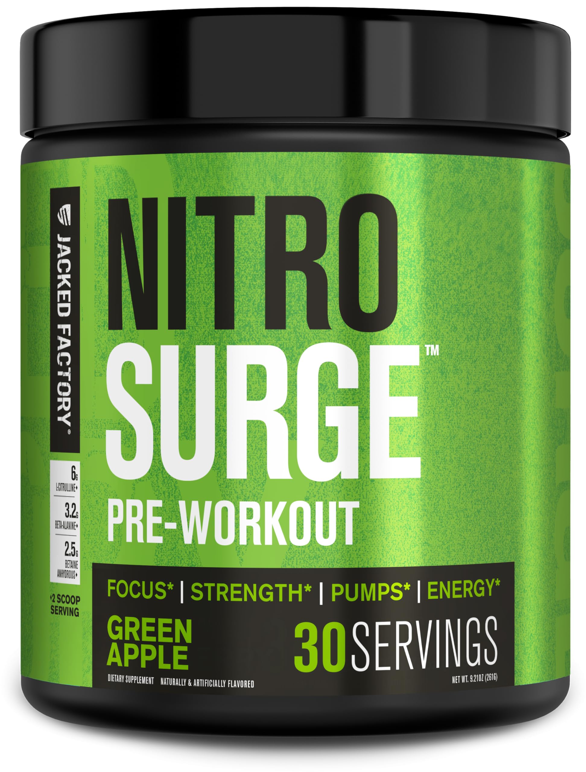 Jacked Factory Nitrosurge bottle pour shows energy-boosting formula for workouts