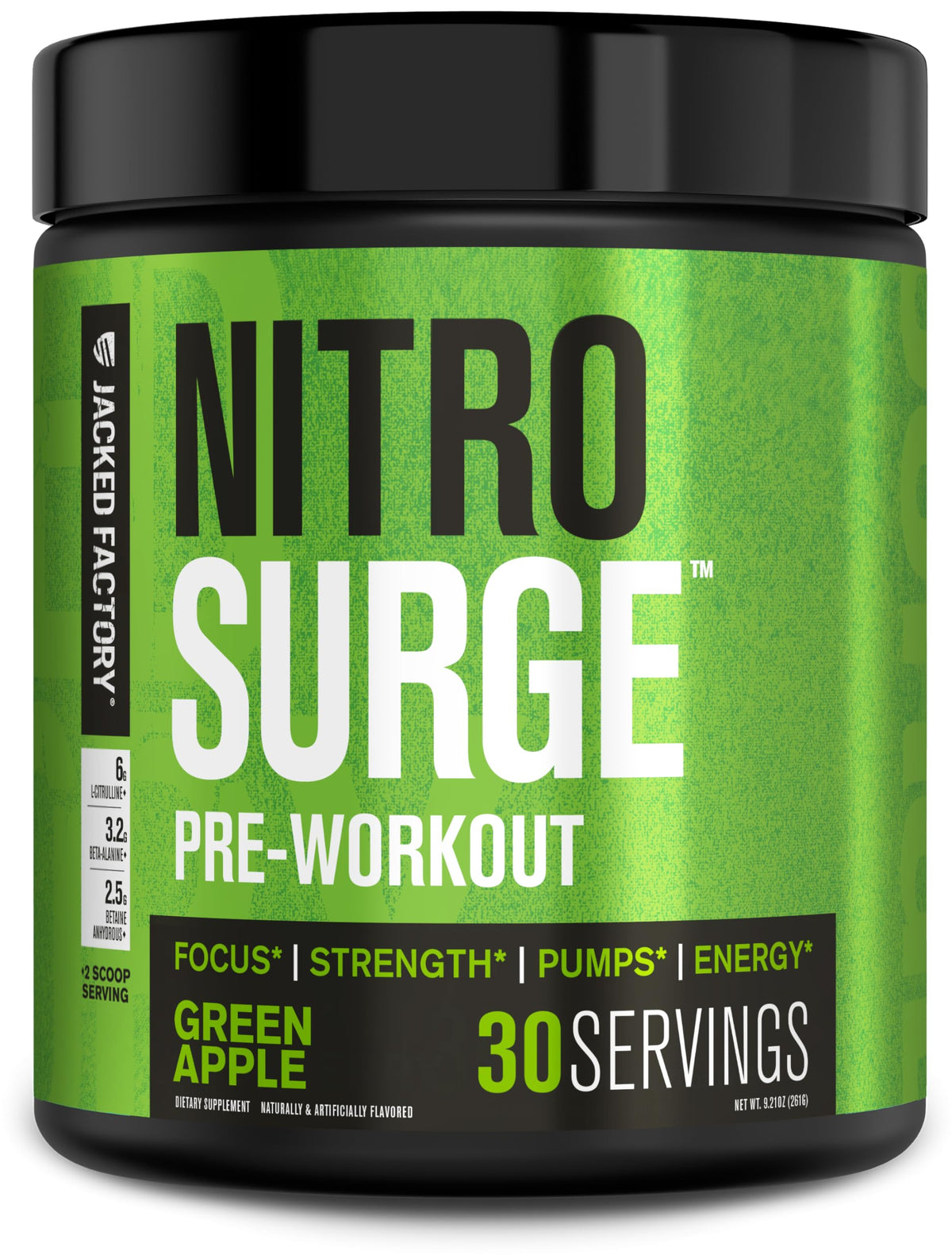 Jacked Factory Nitrosurge bottle pour shows energy-boosting formula for workouts