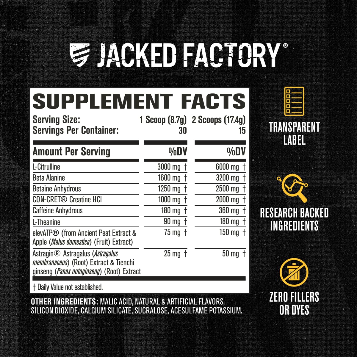 Jacked Factory Nitrosurge Build Creatine HCl close-up underscoring strength and endurance potential.