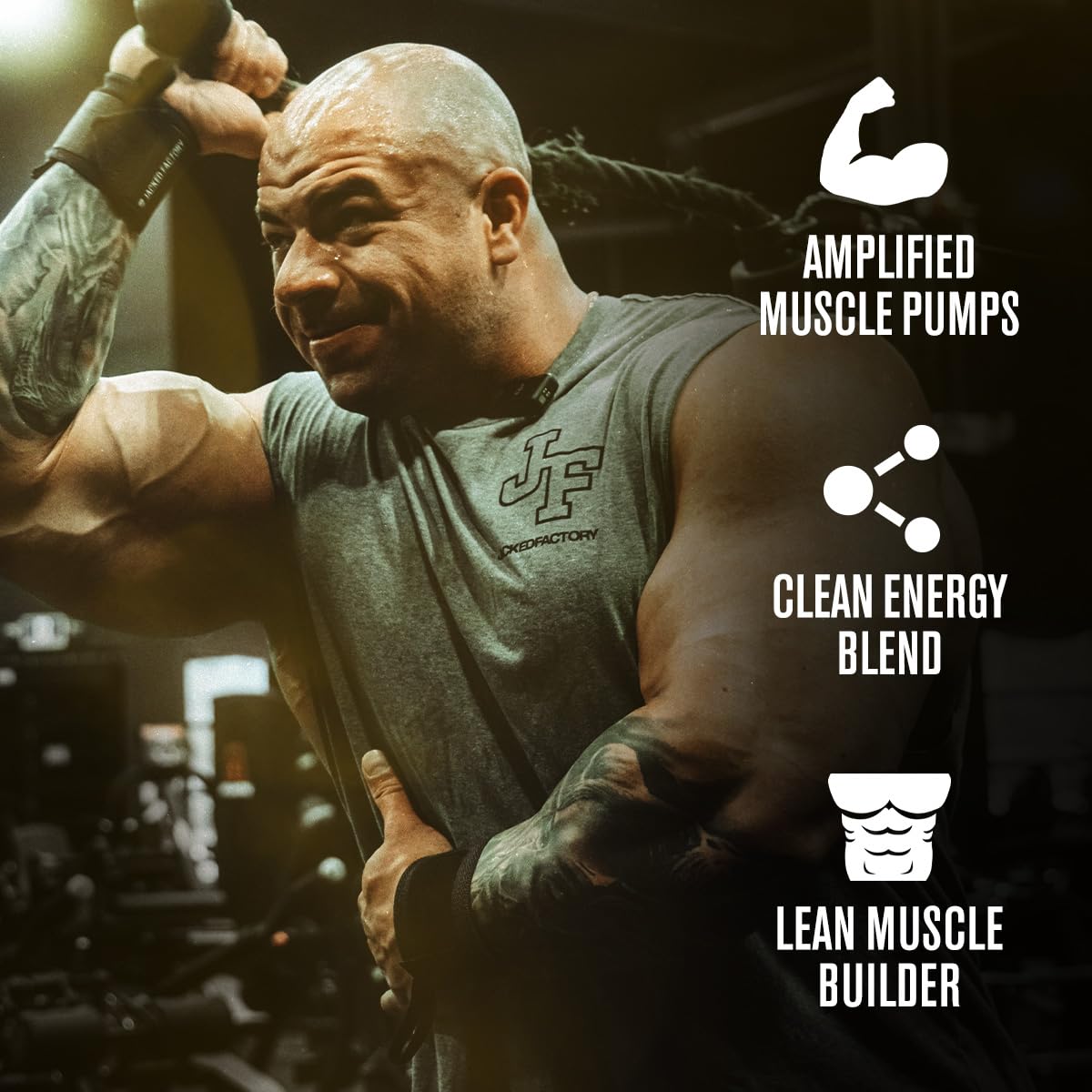 Jacked Factory Nitrosurge Build serving scoop demonstrates precise dosing for consistent energy.