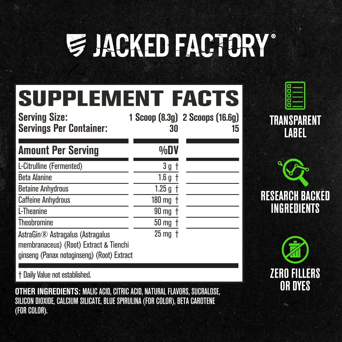 Jacked Factory Nitrosurge packaging box highlighting purity and standards