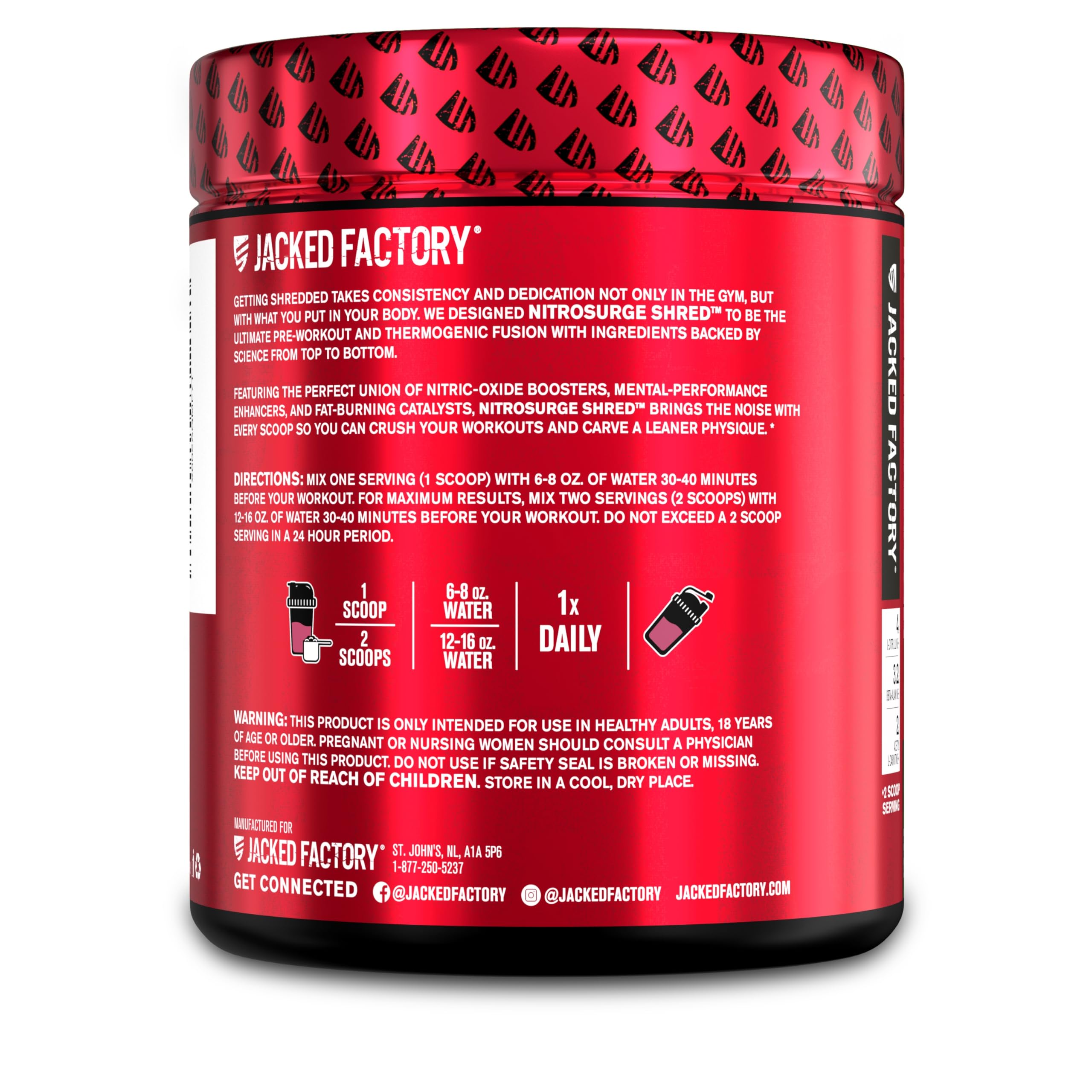 Jacked Factory Nitrosurge Shred lifestyle image suggests lean conditioning