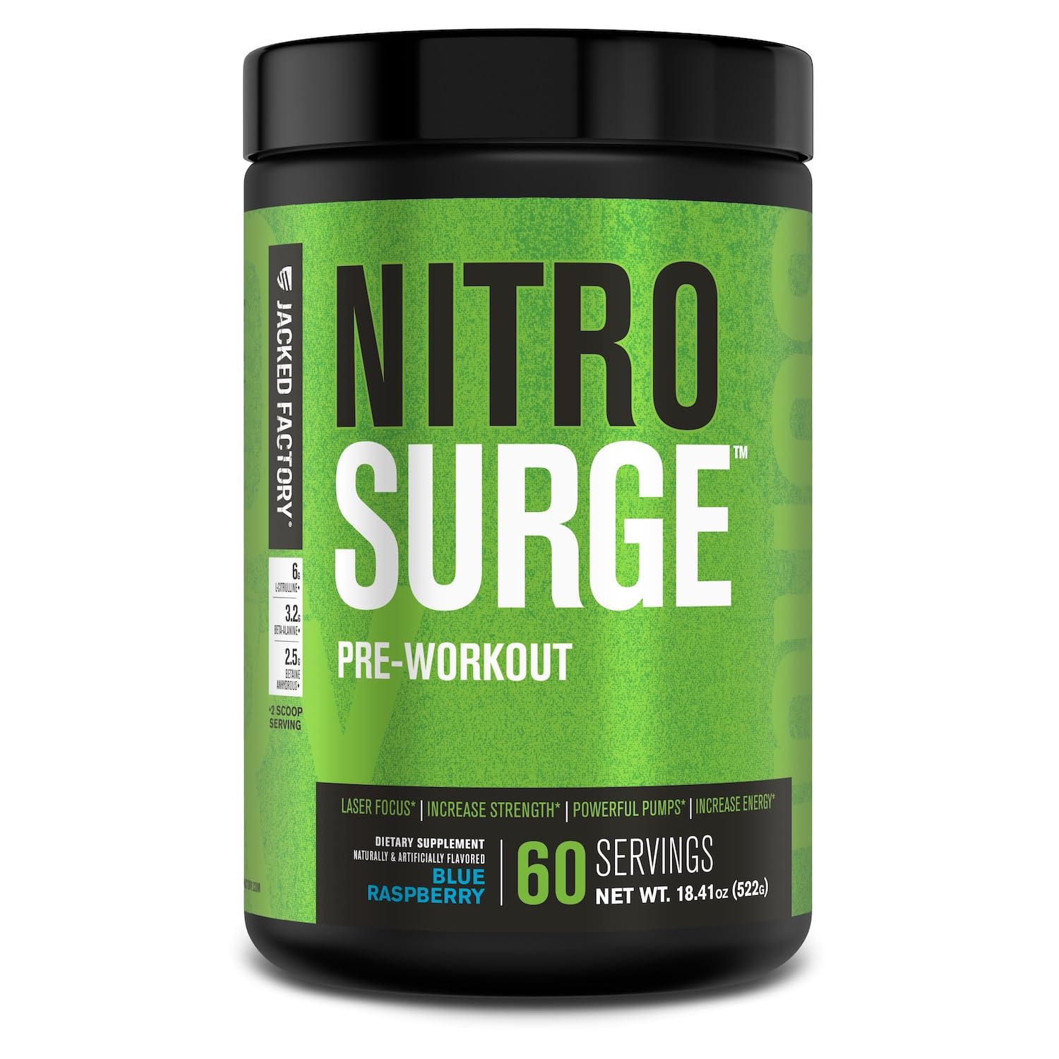 Jacked Factory Nitrosurge tub front for a potent workout boost.