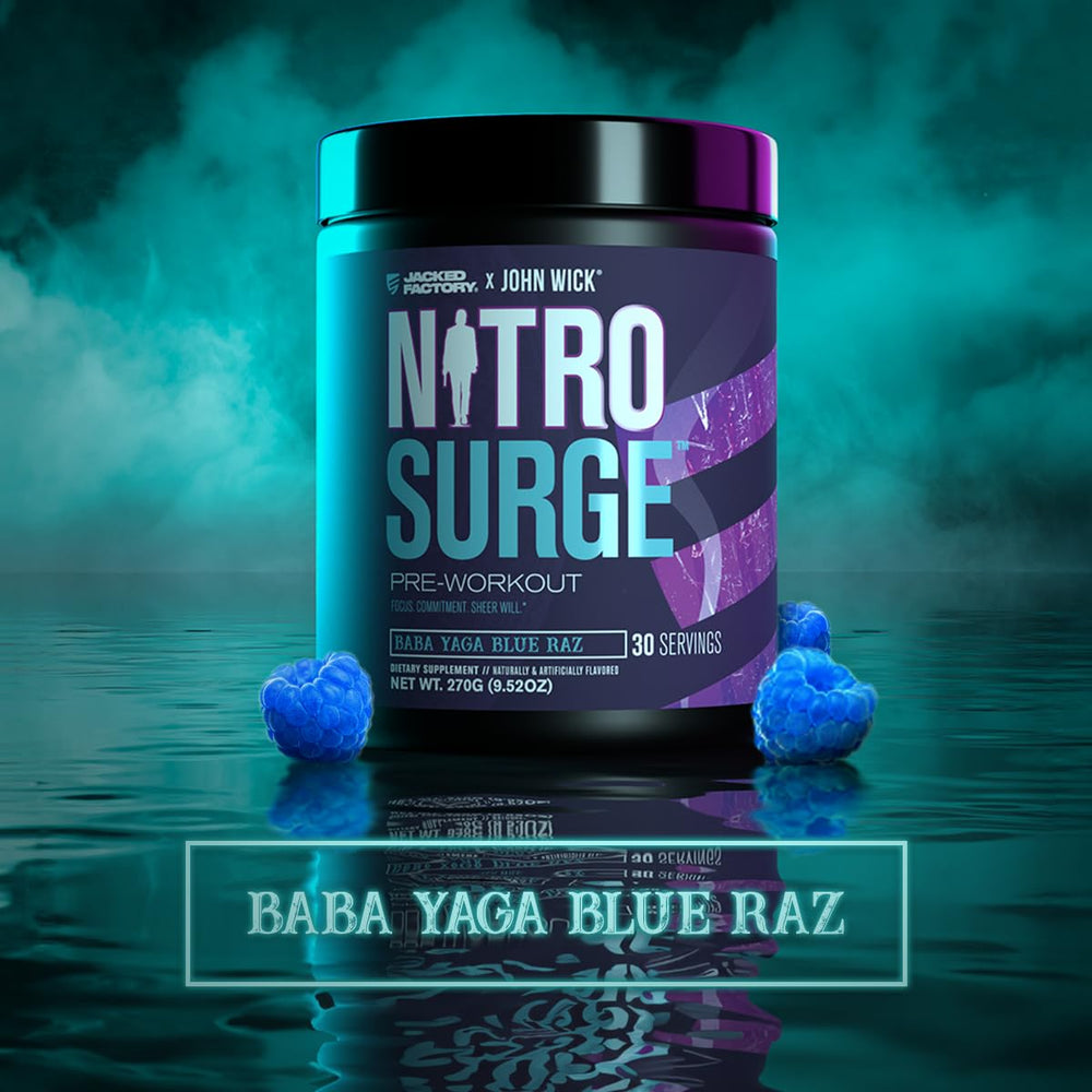 Jacked Factory Nitrosurge Wick label art captures battle-ready branding and flavor promise