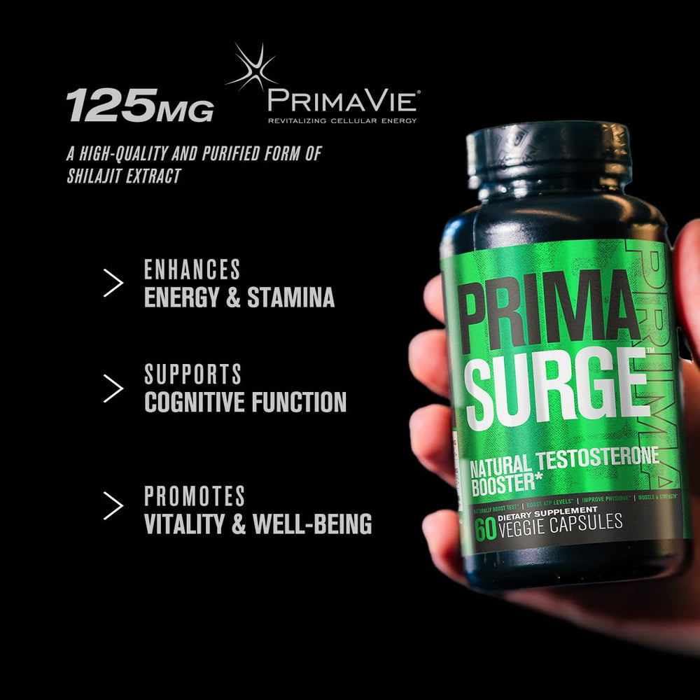 Jacked Factory Primasurge bottle back label highlights ingredients and quality controls.