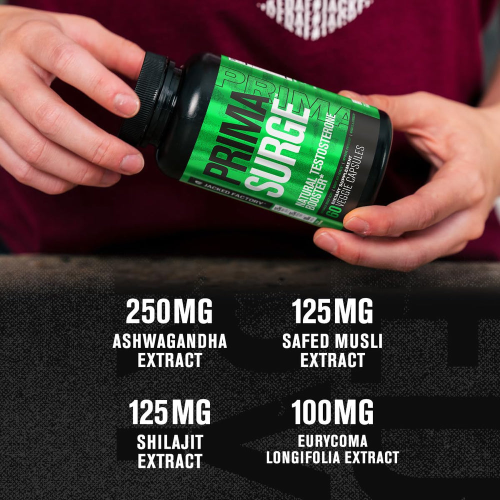 Primasurge capsules closeup ideal for daily gym recovery and energy.