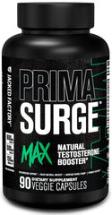 Jacked Factory Primasurge Max bottle label highlighting natural ingredients for energy support.