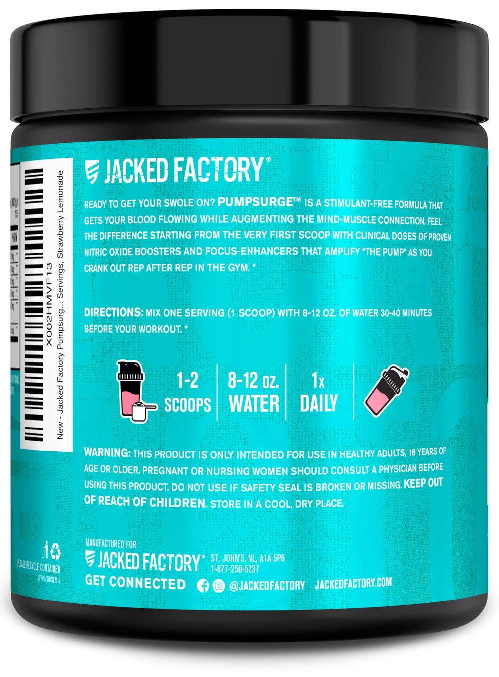 Serving-ready bottle displayed with strawberry lemon flavor invites convenient pre-workout ritual