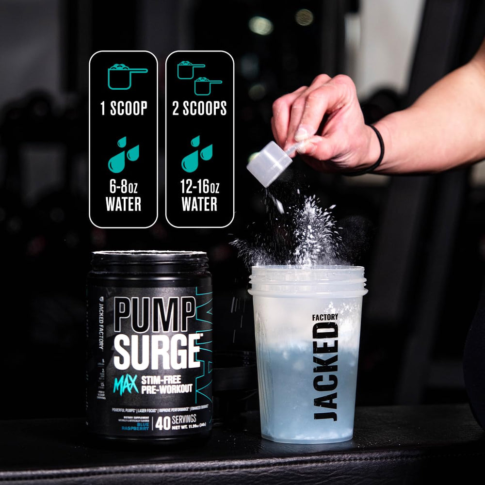 Jacked Factory Pumpsurge Max pump action scene highlights focus during training