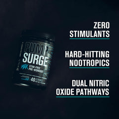 Jacked Factory Pumpsurge Max nutrition image emphasizes cGMP quality manufacturing