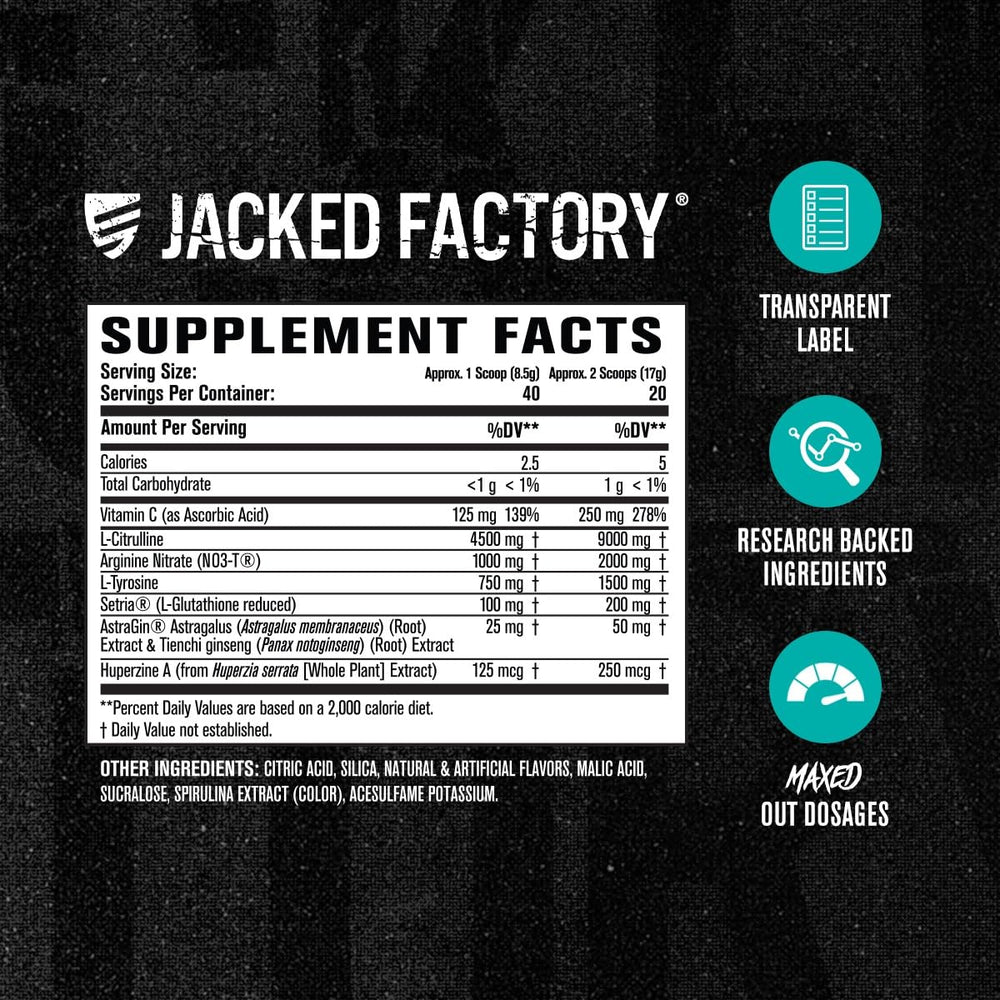 Jacked Factory Pumpsurge Max packaging box ready for retail display