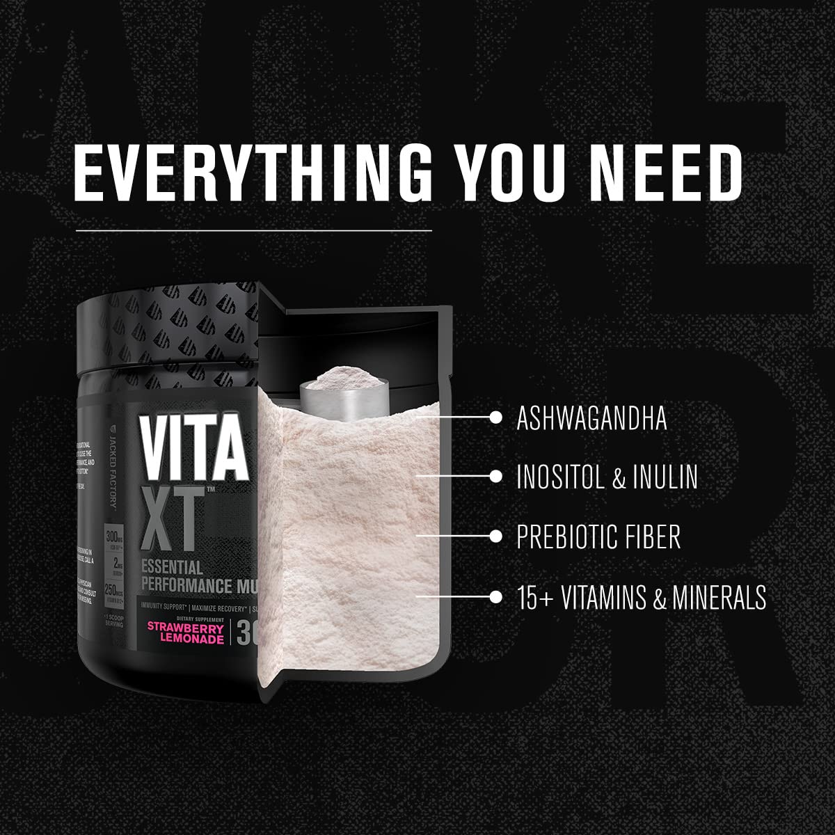 Jacked Factory Vita XT scoop-dispense showing convenient daily dosing