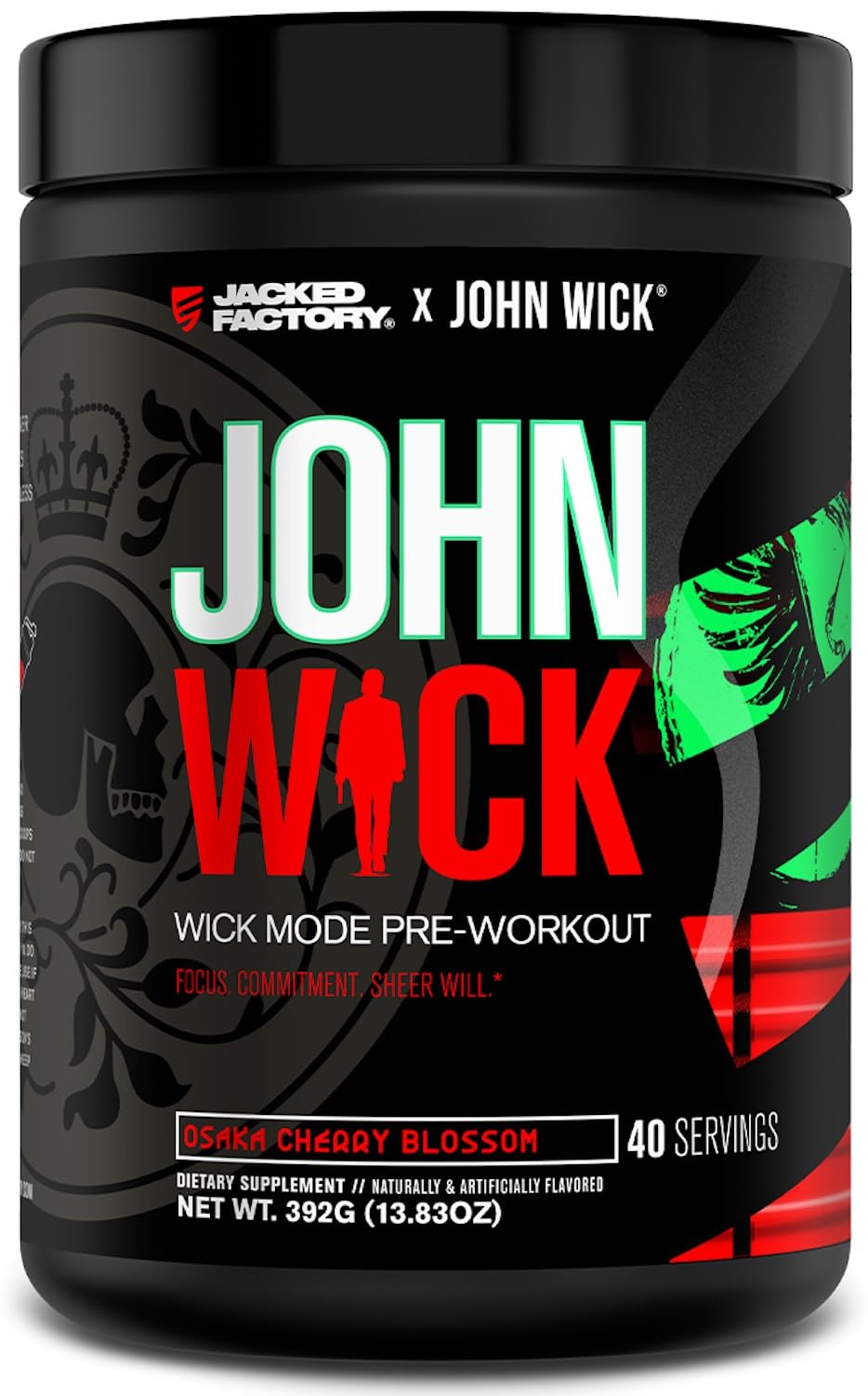 Jacked Factory Wick Mode bottle with Osaka Cherry Blossom flavor for intense workouts