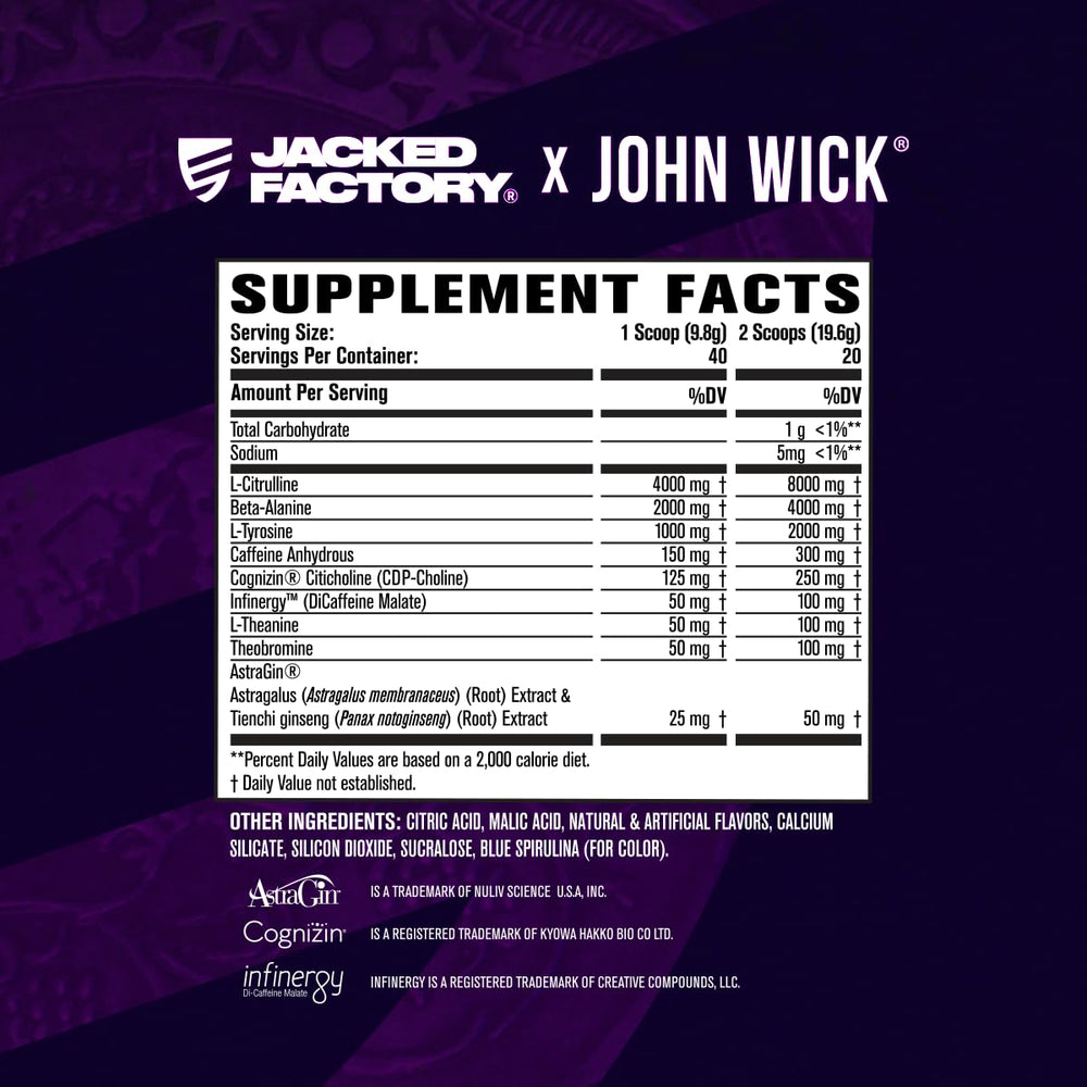 Jacked Factory Wick Mode shaker with powder ready for a high-energy session.