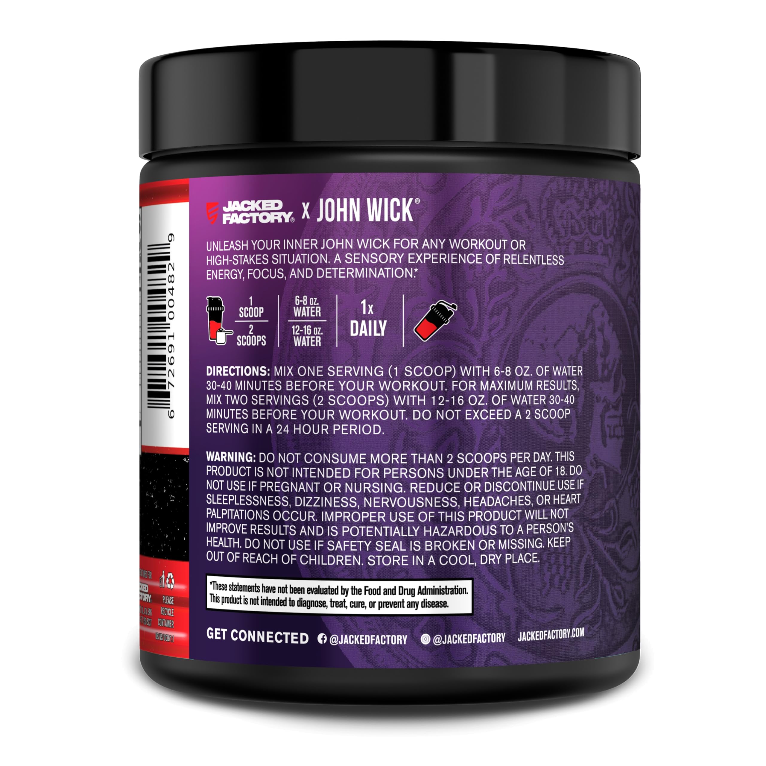 Jacked Factory X John Wick premium box and branding