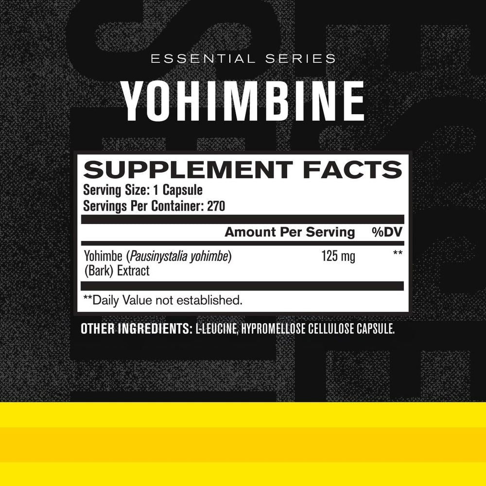 Jacked Factory Yohimbine packaging in store for comparison.