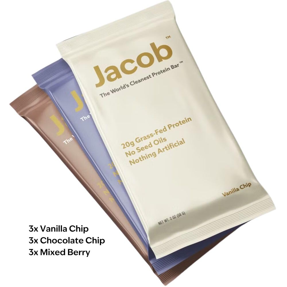 Jacob Bar vanilla flavor bar with smooth texture and clean ingredients.