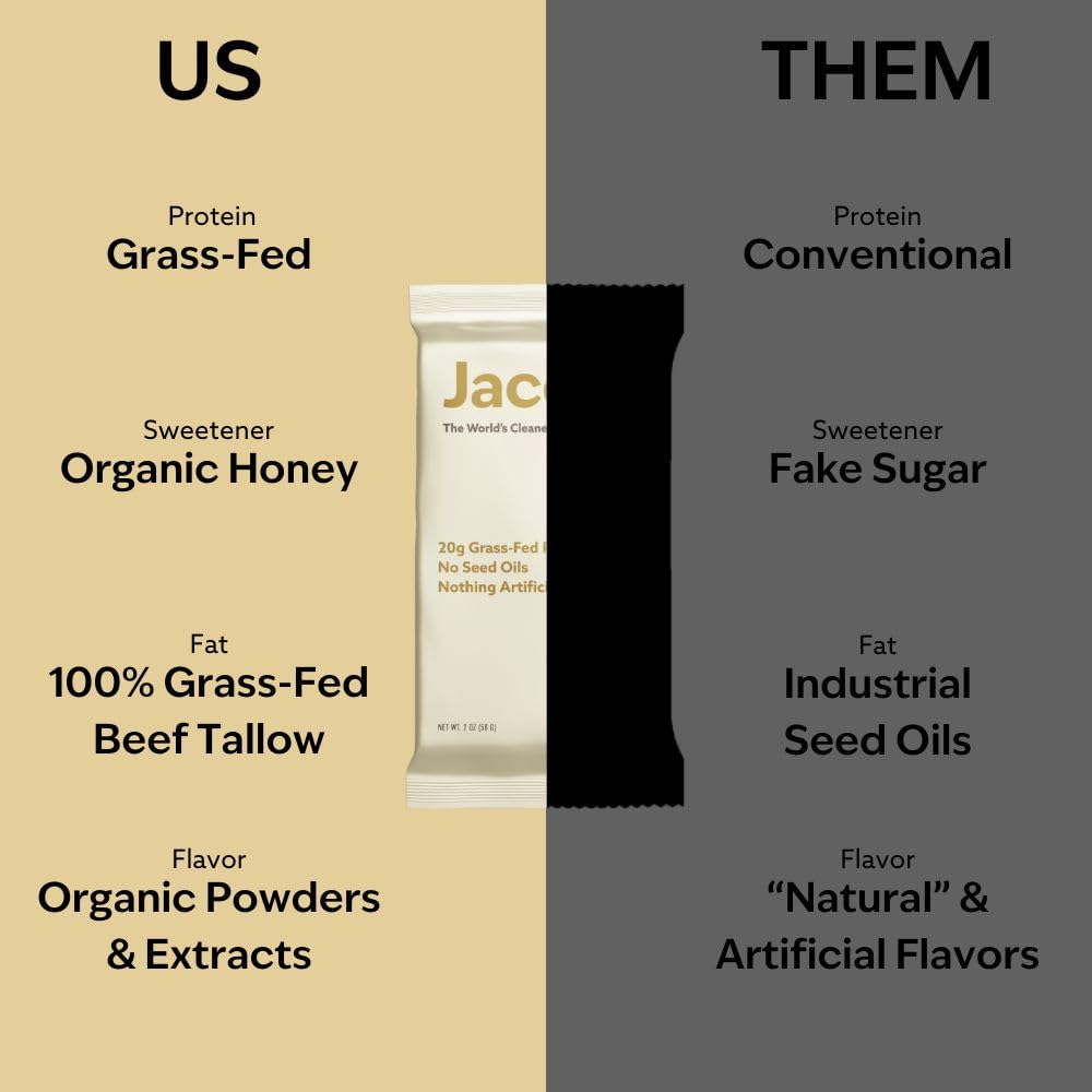Jacob Vanilla Bar ingredients list emphasizes no seed oils or artificial additives.