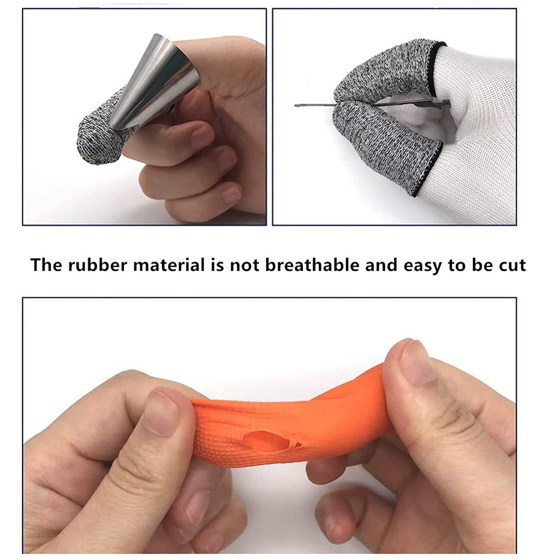 JADE KIT breathable finger protectors demonstrate moisture-wicking comfort.