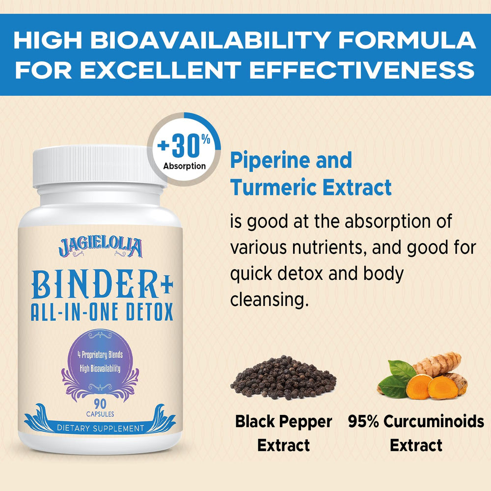 Jagielolia Detox bottle label close-up features Milk Thistle and Dandelion Root ingredients for antioxidant support.